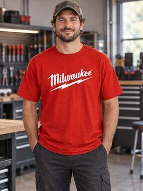 Milwaukee Heavy-Duty Graphic T-Shirt Red